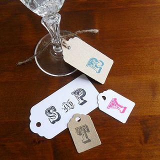 pack of ten personalised gift tags by yatris home and gift