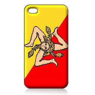 Sicily Italy Sicilian Flag Hard Case Skin for Iphone 4 4s Iphone4 At&t Sprint Verizon Retail Packing. Cell Phones & Accessories