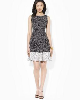 Lauren Ralph Lauren Dress   Sleeveless Dot Print Fit and Flare's