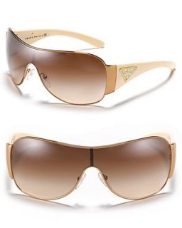 Prada Shield Sunglasses with Triangle Logo's