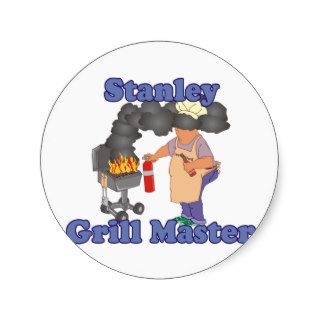 Personalized Stanley Grill Master Round Stickers