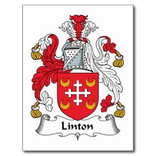 Linton Family Crest Postcard