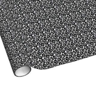 Girly Snow Leopard Pattern Wrapping Paper