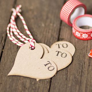 recycled heart shaped gift tags by sophia victoria joy