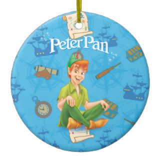 Peter Pan Sitting Down Christmas Tree Ornaments