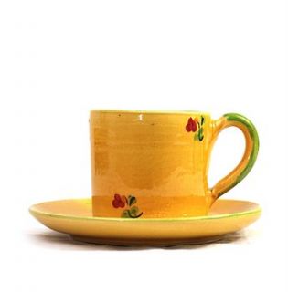 semi espresso cup and saucer by erde ceramica