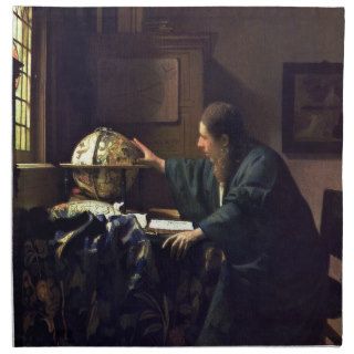 The Astronomer by Johannes Vermeer Napkin