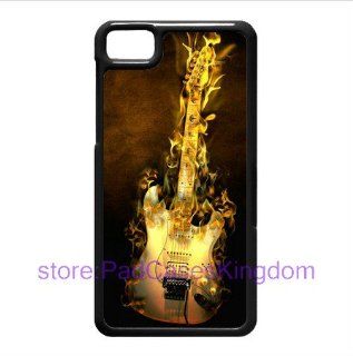 Background with music logo BlackBerry Z10 hard cover case designed by padcaseskingdom Cell Phones & Accessories