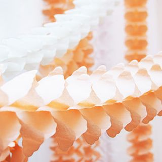 tissue garland by peach blossom