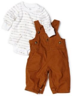 Carhartt Baby boys Infant Overall Set, Carhartt Brown, 24 Months Clothing