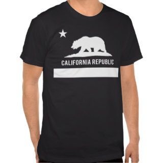 California Republic Flag   Black T shirt