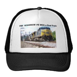 CSX Railroad AC4400CW #6 With a Coal Train Trucker Hats