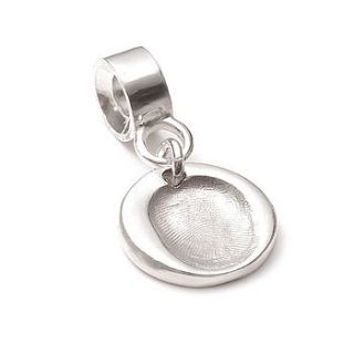 small fingerprint charm with carrier by fingerprint jewellery