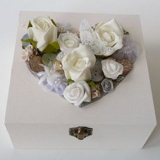 traditional floral large wedding keepsake box by ava.p