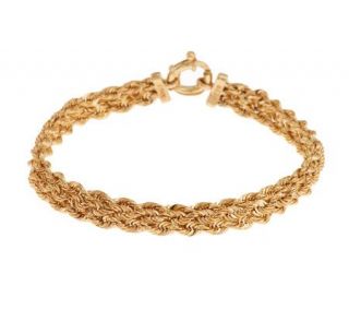 EternaGold 8 Bold Domed Rope Bracelet 14K Gold, 5.1g —