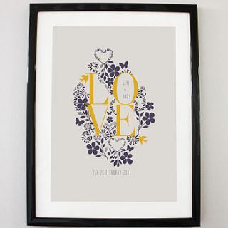 personalised iconic love print by geri loves emi
