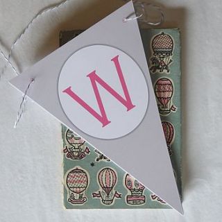 bespoke personalised large card bunting by daisyley