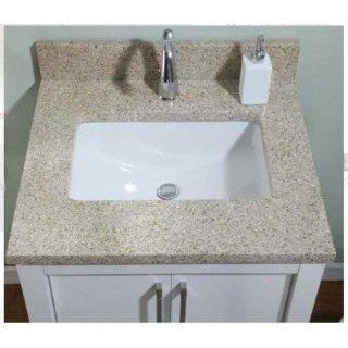 Euro Granite Vanity Top Finish Absolute Black, Size 37" x 22" for 36" Vanities, Bowl Configuration Biscuit Bowl
