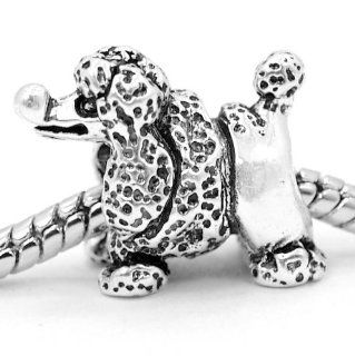 Poodle Charm Bead. Compatible With Most Pandora Style Charm Bracelets.