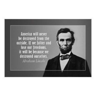 Abraham Lincoln Quote on America Posters