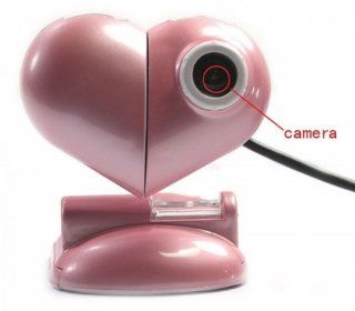 Fast shipping + free tracking number, 2MP Heart Shaped USB PC Webcam Web Camera Computers & Accessories