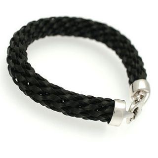 leather weave men's bracelet   by sugar mango