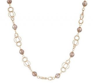 Veronese 18K Clad 20 Gemstone Bead Necklace —