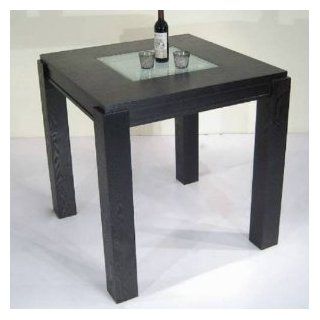 40 Inch Square Leg Bar Table with Crackled Glass Inset by Diamond Sofa  