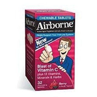 Airborne Chewable Tablets, Berry Flavored, 30 Count (Pack of 6) Health & Personal Care