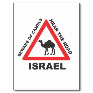 Camel Sign in Israel Post Card