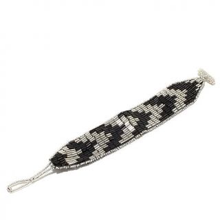 Himalayan Gems™ Chevron Pattern Embroidered Bead Bracelet