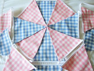 pink bunting in various designs by glitter pink