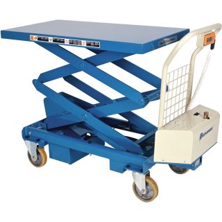 Bishamon Industries Battery-Operated Mobilift Scissor Lift Table — 1100-Lb. Capacity, Model# BX50WB  DC Powered Lift Tables   Carts