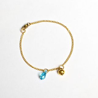 14ct gold pomegranate charm bracelet by love isis