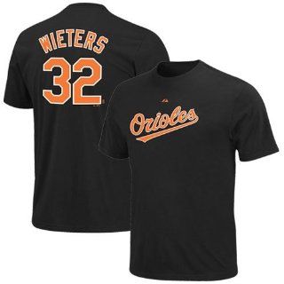MLB Majestic Baltimore Orioles #32 Matt Wieters Black Player T shirt  Baseball Equipment  Sports & Outdoors