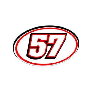 57 Number   Jersey Racing Window Bumper Sticker Automotive