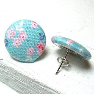 ditsy floral fabric earrings by kaela mills