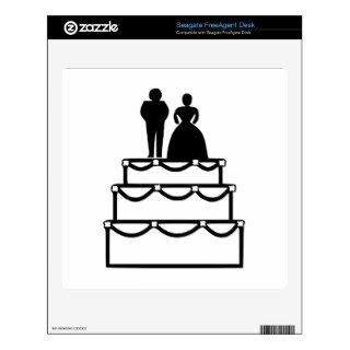 Wedding cake with bride and groom cartoon FreeAgent desk skin