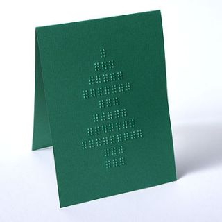 braille christmas tree card by bethlaubraille