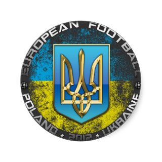 European Football 2012 Ukraine Round Stickers