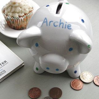 personalised piggy bank by chapel cards