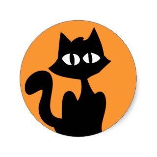 Black Cat Silhouette Sticker