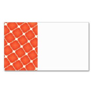 Orange Fishing Net Mosaic Tile Grid Pattern Gifts Business Card Templates