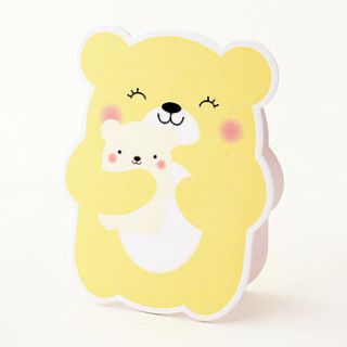 'your hugs are the best mum' bear card by pango productions