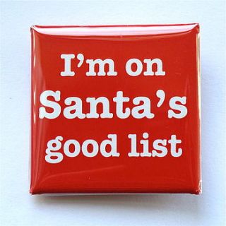 santa's good list christmas badge by edamay