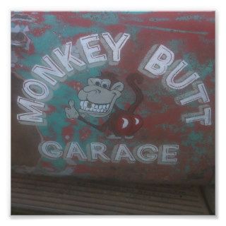 Monkey Butt Garage Posters