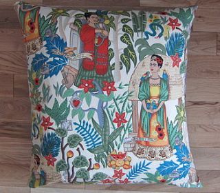 frida kahlo floor cushion by twentysevenpalms