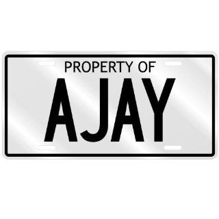 Shop NEW " PROPERTY OF AJAY " LICENSE PLATE SIGN NAME at the  Home Dcor Store. Find the latest styles with the lowest prices from AllRedBox
