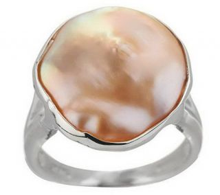 Honora Cultured Pearl 15.0mm Keshi Clouds Sterling Ring —
