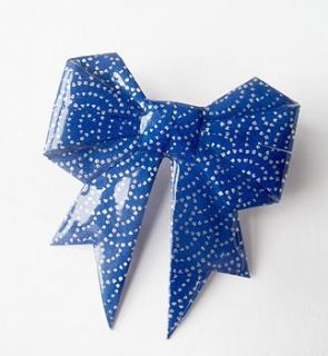 starlight washi paper origami bow brooch by matin lapin